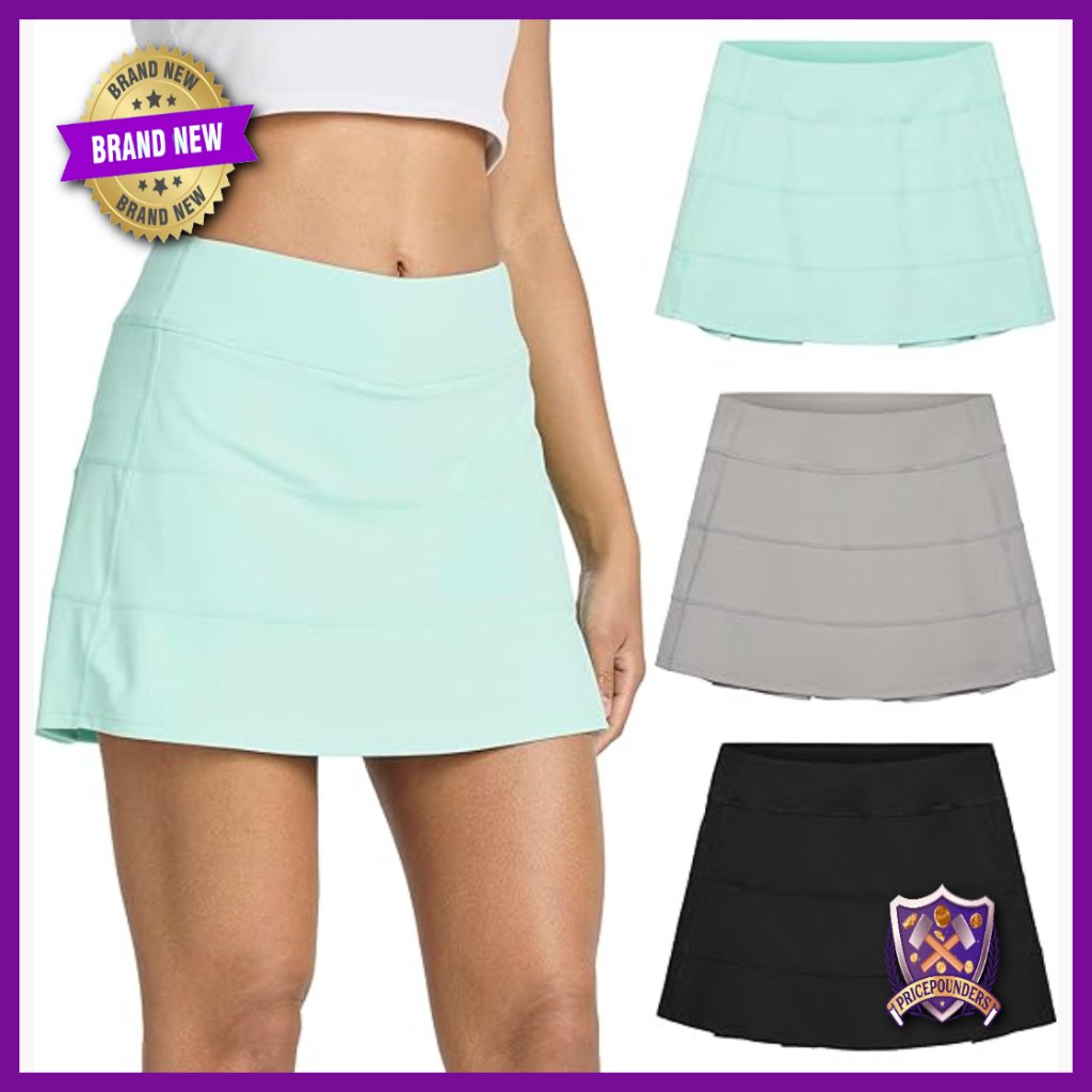 3 Pack High Waisted Athletic Skorts With Pockets For Tennis Golf Running